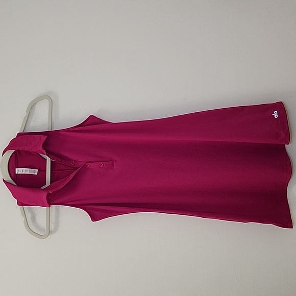 Alo Yoga Charmed Pink Tennis Sleeveless Polo Mini  Dress Size Small - Picture 8 of 16